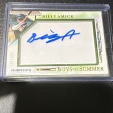 2025 Panini Boys of Summer Jumbo Acetate Signatures Billy Amick #40 card