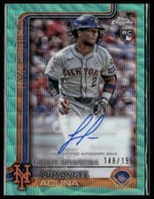 2025 Topps Chrome Update Rookie Debut Autographs Luisangel Acuña #CRDA-LA card