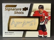 2024-25 Upper Deck Engrained Icons Signature Shots Manufactured Stick Relics Denis Savard #SS-DS card