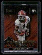 George Pickens 2022 Panini Select Draft Picks En Fuego card