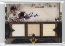 2025 Topps Museum Collection Single Player Signature Swatches Triple Relic Autographs Brooks Lee #SPTRA-BL card