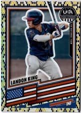 2026 Panini Stars & Stripes Prizm Signatures Prizms Landon King #16 card