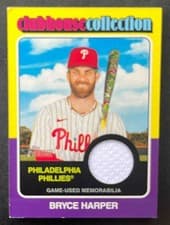 2025 Topps Heritage Clubhouse Collection Relics Bryce Harper #CCR-BH card