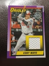2025 Topps Update 1990 Topps Baseball Relics Coby Mayo #90RU-CM card