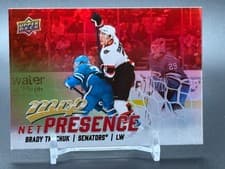 2025-26 Upper Deck MVP Net Presence Brady Tkachuk #NP-9 card
