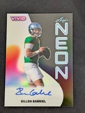 2025 Leaf Vivid Neon Autographs Dillon Gabriel #NA-DG1 card