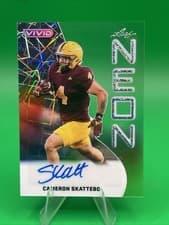2025 Leaf Vivid Neon Autographs Cameron Skattebo #NA-CS1 card