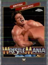 2026 Topps Chrome WWE WrestleMania Recall British Bulldog #WMR-11 card