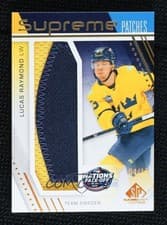 Lucas Raymond 2025-26 SP Game Used 2025 4 Nations Face-Off Supreme Patches card