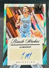 2024-25 Panini Court Kings Brush Strokes Autographs Ja Morant #BR-JAM card