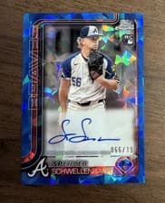2025 Topps Chrome Update Sapphire Chrome Sapphire Autographs Spencer Schwellenbach #USA-SS card