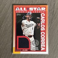 2025 Topps 1990 Topps Baseball All-Star Relics Carlos Correa #90ASR-CC card