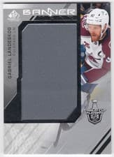 Gabriel Landeskog 2021 SP Game Used NHL Stanley Cup Playoffs Banner Year Relics card