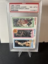 Larry Bird / Bill Cartwright / John Drew #23 / 34 / 164 1980 Topps card