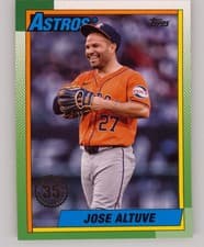 2025 Topps 1990 Topps Baseball (Series One) Jose Altuve #T90-9