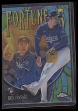 2025 Topps Chrome Logofractor Edition Fortune 15 Roki Sasaki #F15-13 card