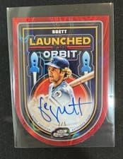 2025 Topps Cosmic Chrome Launched Into Orbit Autographs George Brett #LIOA-GB card