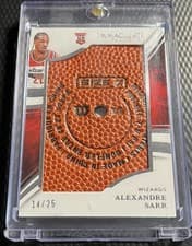 2024-25 Panini Immaculate Collection Rookie Jumbo Basketballs Set Alexandre Sarr #5 card