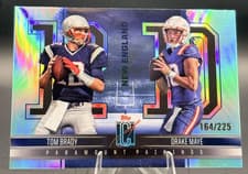 2025 2024 Topps Signature Class Paramount Pairings Drake Maye / Tom Brady #PP-7