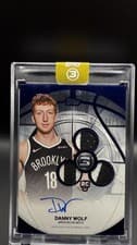 2025-26 Topps 3 Rookie 3 Patch Autographs Vertical Danny Wolf #RPV-DW card