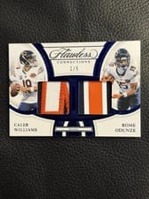 2025 Panini Flawless Dual Diamond Memorabilia Caleb Williams/Rome Odunze #5