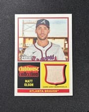 2025 Topps Heritage Clubhouse Collection Relics Matt Olson #CCR-MO card