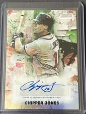 2025 Stadium Club Abstract Autographs Chipper Jones #AA-CJ card