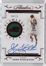 John Stockton 2020 Panini Flawless Finishes Autograph card