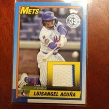 2025 Topps Update 1990 Topps Baseball Relics Luisangel Acuña #90RU-LA card