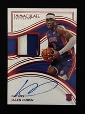 Jalen Duren 2022 Panini Immaculate card