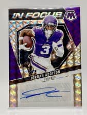 2025 Panini Mosaic In Focus Signatures Jordan Addison #IFS-JAN card