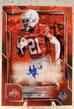 Anthony Rogers 2025 Bowman University Chrome Sapphire Chrome Prospect Autographs card