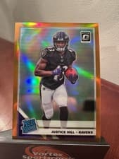 Justice Hill 2019 Donruss Optic card