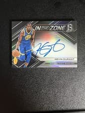 Kevin Durant 2018 Panini Spectra in the Zone Autographs card