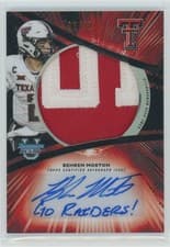 2025 Bowman University Best Prospect Jumbo Relic Autographs Refractor Behren Morton #JRA-BM card