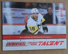 2024-25 Upper Deck Credentials Front Row Talent Kris Letang #FRT-KL card