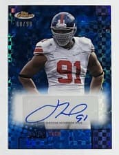2024 Finest Flashback Autographs Justin Tuck #FBA-JT card