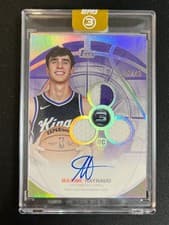2025-26 Topps 3 Rookie 3 Patch Autographs Vertical Maxime Raynaud #RPV-MR card