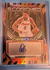 2024-25 Panini Obsidian Scorched Signatures Quentin Grimes #SS-QGP card