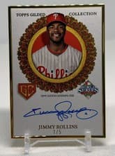2025 Topps Gilded Collection Gilded Champions Autographs Jimmy Rollins #GCH-JR card