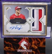 2025 Topps Definitive Collection Framed Autograph Patch Collection Mike Trout #FAPC-MT card