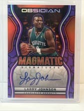 2024-25 Panini Obsidian Magmatic Signatures Larry Johnson #MS-LRY card
