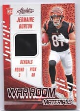 2024 Panini Absolute War Room Materials Jermaine Burton #WRM-JBN card