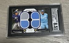 2024 Topps Museum Collection Dual Player Primary Pieces Quad Relics Salvador Perez / Bobby Witt Jr. #DPQR-WJP card