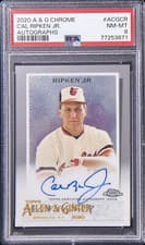 Cal Ripken Jr. 2020 Topps Allen & Ginter Chrome Autographs card