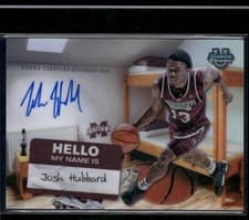 Josh Hubbard 2024-25 Bowman University Chrome Campus Dorm Signatures card