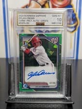 2024 Bowman Sapphire Edition Autographs Dylan Crews #BSPA-DC card