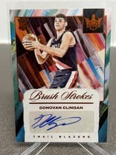 2024-25 Panini Court Kings Brush Strokes Autographs Donovan Clingan #BR-DON card