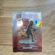 Lamar Jackson 2021 Panini Prizm Draft Picks On Campus card