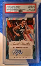 2024-25 Panini Court Kings Brush Strokes Autographs P.J. Washington Jr. #BR-PJW card